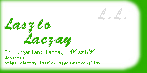 laszlo laczay business card